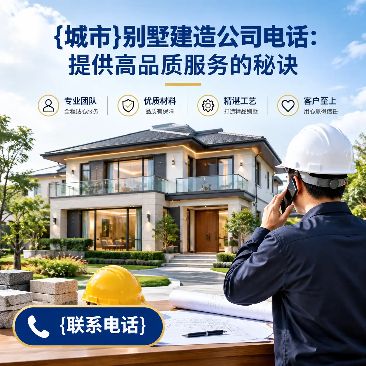 正安别墅建造公司电话:提供高品质服务的秘诀