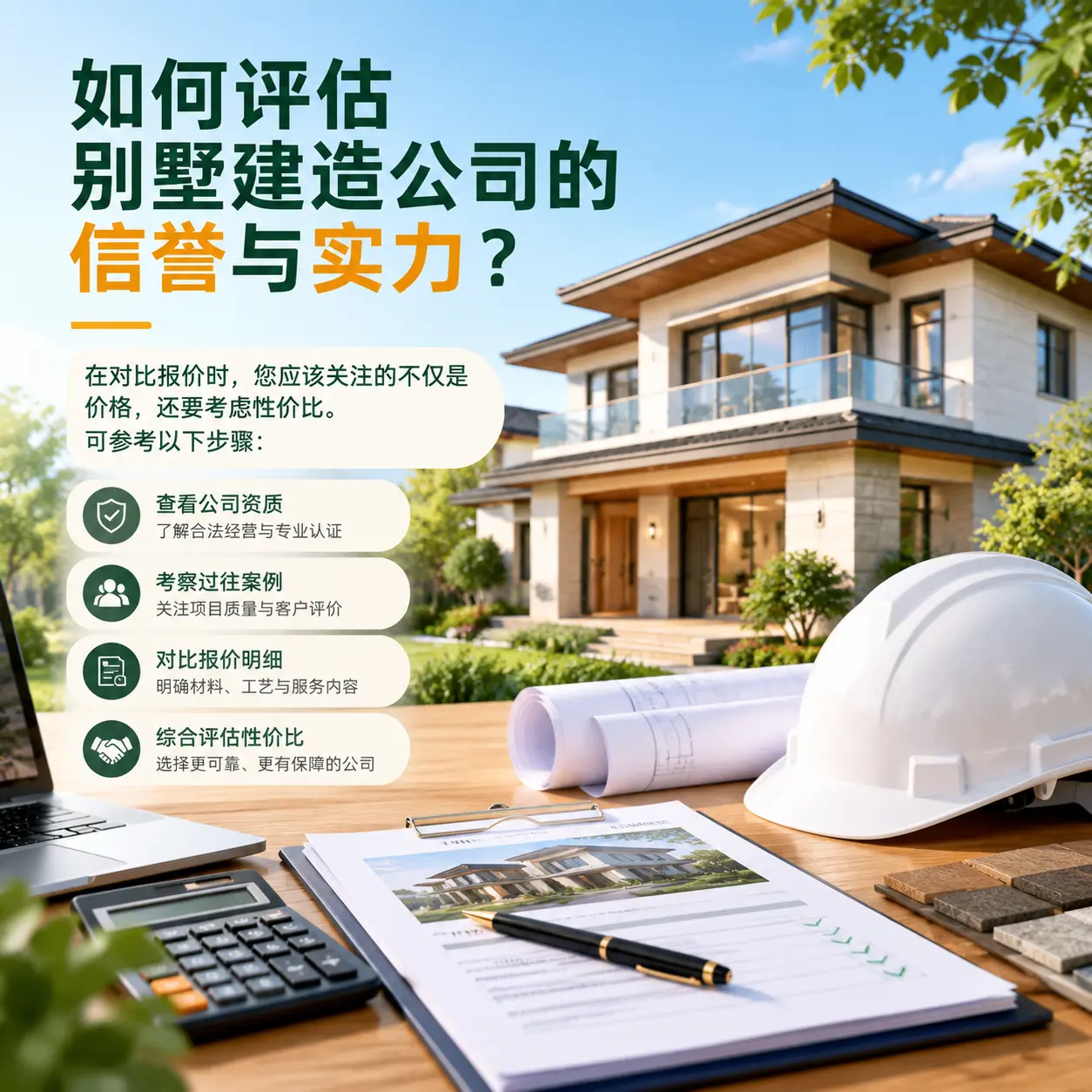 如何评估 正安 别墅建造公司的信誉与实力?